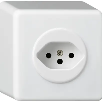 Prise AP basico type 13 blanc h=54mm 
