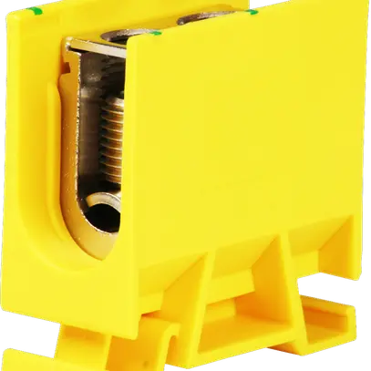 Morsetto di derivazione Woertz 35…70mm² 192A 800V vite 2×1 guida DIN 35mm ve/gi 