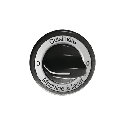 Frontset 0-Cuisinière-0-Machin à laver für Drehschalter schwarz 