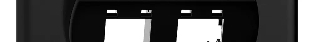 Kit montaggio ENC Sdue QMI, con cappa di uscita obliqua 2×RJ45 freenet nero 