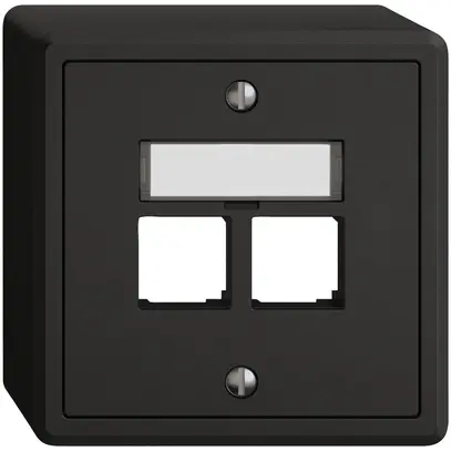 Kit de montage AP EDIZIO.liv EASYNET S-One SNAPFIX® droit 2×RJ45 no 