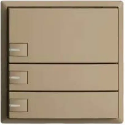 Pulsante KNX RGB EDUE, 250mW, c.LED RGB, 3×pulsante, com.1×tasto, sa 