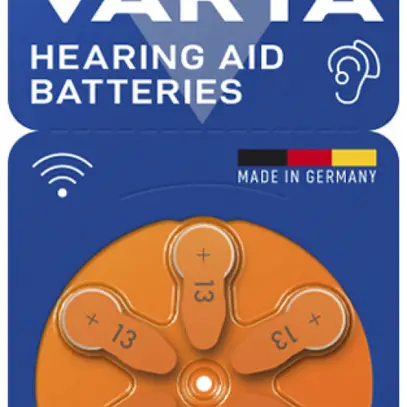 Knopfzelle Zink/Luft VARTA Hearing Aid 13, Blister à 6  Stück 