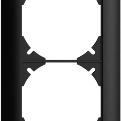 UP-Kopfzeile EDIZIOdue SNAPFIX® 4×1 vertikal 88×268mm schwarz 