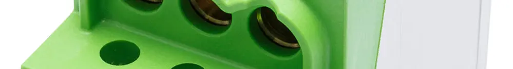 Verteilerblock Bals UBV TYP C/A 1P 200A 1×Eing 6×Ausg 1.5…35mm² 6…70mm² grün 