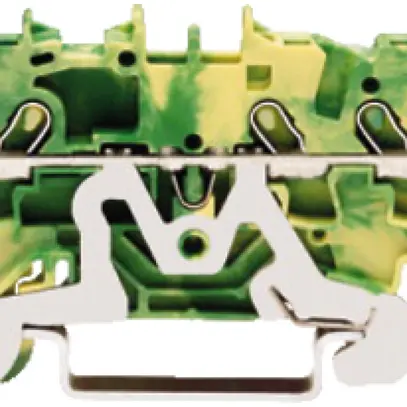 Morsetto di passaggio WAGO TOPJOB S 1.5mm² 3L verde/giallo ser.2001 