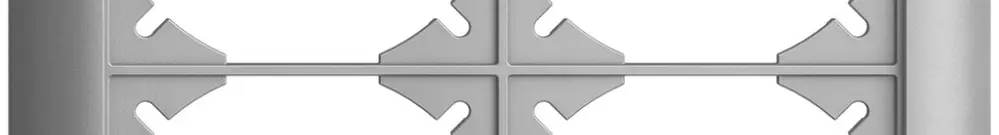 Cadre de recouvrement EDIZIOdue 2×2 silver 