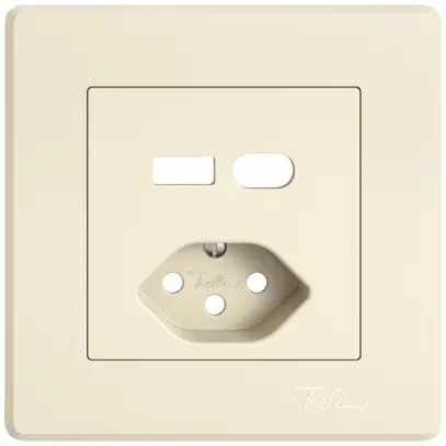 Kit di montaggio INC EDIZIO.liv SNAPFIX® per combi.USB A+C/presa T13 cr 