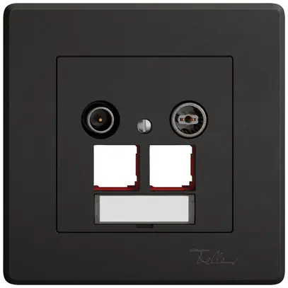 Presa multimedia INC TV-R EDIZIO.liv SNAPFIX® EASYNET p.2×RJ45 S-One 11dB ne 