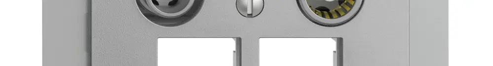 Presa multimedia ENC EDIZIOdue FM EASYNET 4dB, p.2×RJ45 S-One, silver 