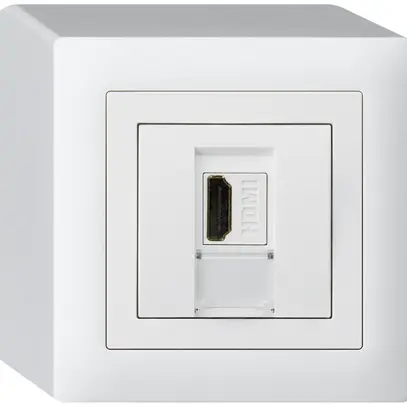 Prise de raccordement AP kallysto HDMI prise de passage blanc 