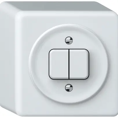 Interrupteur à poussoir AP origin sch 1 (3+3) 88×88×54mm blanc 