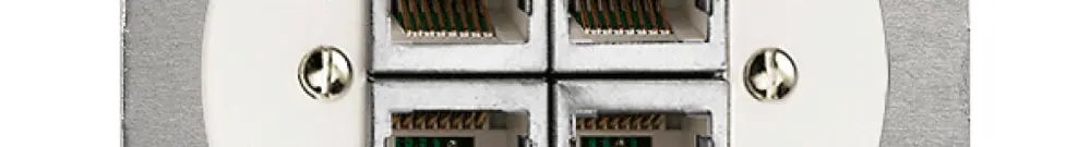 Presa INC 4×RJ45/s 4P sep. bianco ITplus PM 58mm 