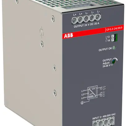 Alimentazione a commutazione INS ABB CP-S.3 24/20.0 320…575VAC 24…28VDC 20A 480W 