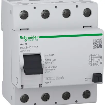 Interruttore differenziale SE Acti9 RCCB-ID 4P 400V 0.03A B 125A 4UM 