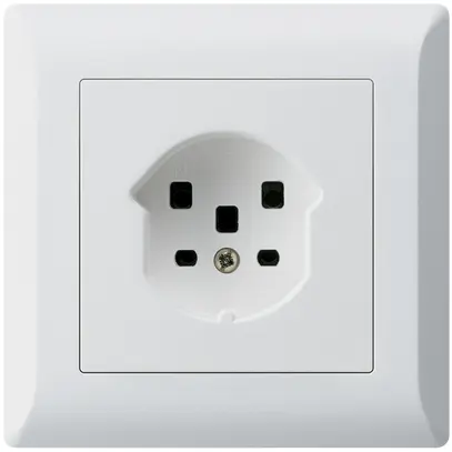 Prise ENC HA kallysto.line type 25 avec bornes enfichables blanc 