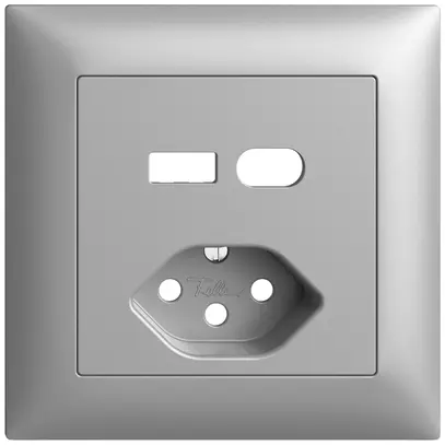 Kit de montage ENC Feller EDIZIOdue pour prise USB type A+C + type 13 silver 
