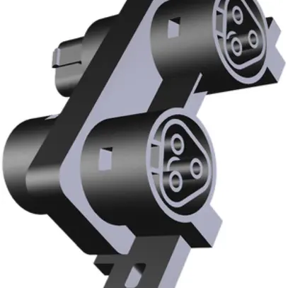 Blocco di distribuzione 3P nero, con fissaggio RST 20i3 