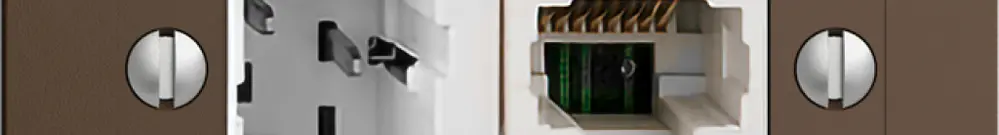UP-Dose xDSL RJ45/TT83 coffee ITplus EDIZIOdue mit Filter 