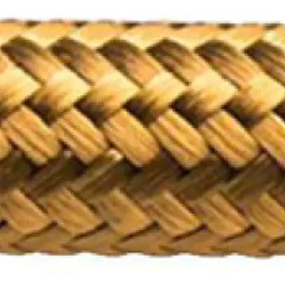 Textilkabel Roesch H03VV-F 3×0.75mm² LNPE rund, Kunstseide, gold 