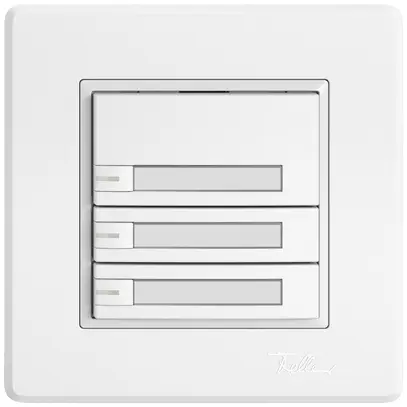 Pulsante universale INC EDIZIO.liv UNI SNAPFIX® c.LED RGB 3× com.1T targ.bi 