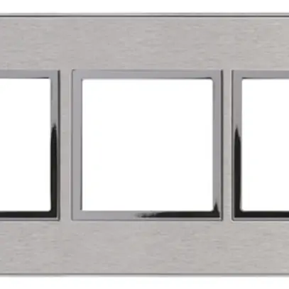 UP-Kopfzeile Legrand Arteor 1×3, horizontal, stainless steel 