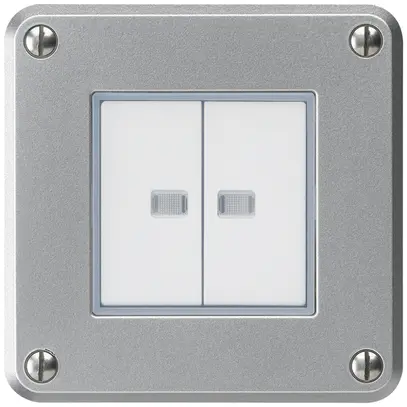 Interruttore INC robusto IP55 schema 3+3 2×illuminato alluminio per combinazione 