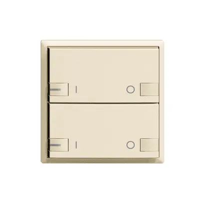 Kit frontal ON-OFF 2c/2t.a.LED ZEP 60×60mm crema 