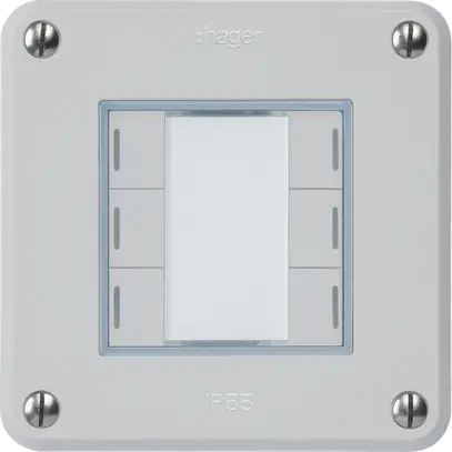 Tasto INC robusto A KNX 6× grigio chiaro LED RGB s/e-link 