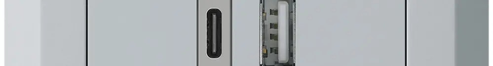 Presa di carica USB INC kallysto.line 18W PD 1×tipo A 1×tipo C grigio chiaro 