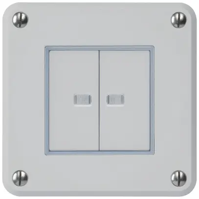 Interrupteur ENC robusto IP55 schema 3+3 2×lumineux gris 