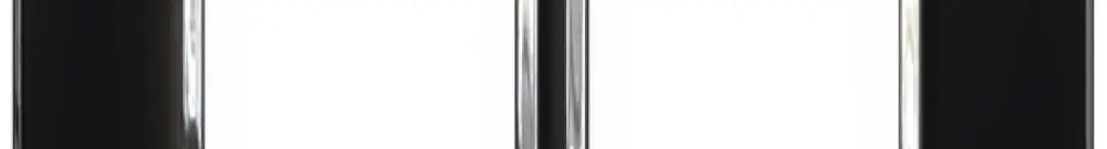 Intestazione INC Legrand Arteor 1×2, orizzontale, mirror black 