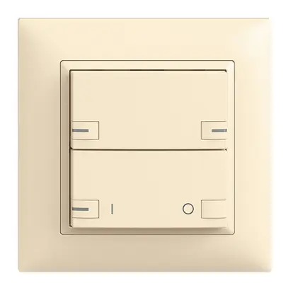 Kit frontal ENC EDIZIOdue zepAIR ON/OFF 1C sans marquage avec LED vanille 
