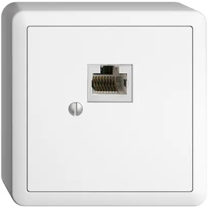 Scatola AP 1×RJ45/s 8P EDIZIOdue bianco R&M swissline 