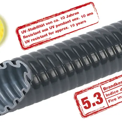 Tubo d'installazione KRGK Plica M32 resistente UV nero 