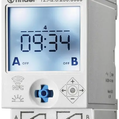 Interrupteur horaire astro/hebdo AMD Finder 12.A2, 2C 16A 12…24VUC NFC 2UM 