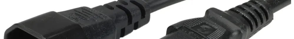 Câble d'appareils VALUE C14 → C13 3×0.75mm² 250VAC/10A noir 1m 