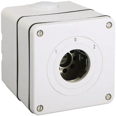 AP-Umschalter ohne Zylinder NEVO 3P, IP21, 1-0-2, Abz.12, weiss 