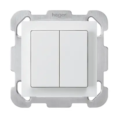 Interrupteur ENC kallysto 3/1P+AR/1P blanc avec plaque de fixation 