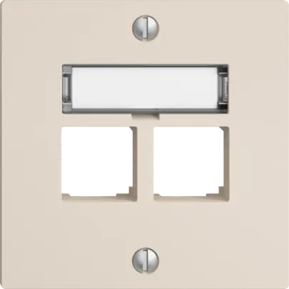 Kit di montaggio S-One EDIZIOdue F per 2×RJ45 diritto, crema 