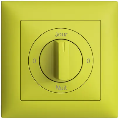 Frontset 0-Jour-0-Nuit EDIZIOdue lemon 88×88mm für Drehschalter 