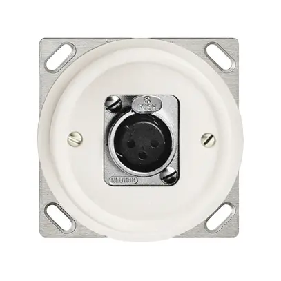 Presa INS XLR bianco 3P con spina 3P 