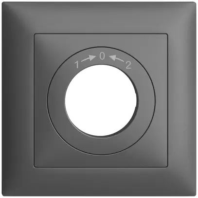 Kit front. EDIZIOdue 1>0<2 88×88mm grigio scuro, per interr.chiav 