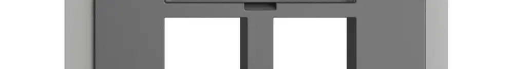 Kit montaggio INS EDIZIOdue FM.TE, uscita dritta, per 2×Keystone, grigio scuro 