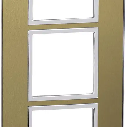 Telaio di copertura ATO 1×3 modulo, gold brass 
