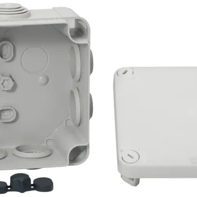 Boîte de dérivation AP Mureva 105×105×55mm vide gris IP55 