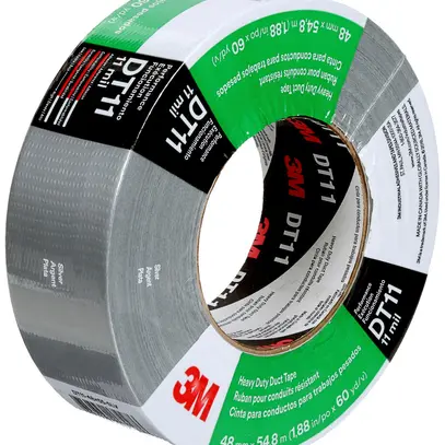 Nastro adesivo in tessuto 3M DT11 48×55m×0.28mm argento 