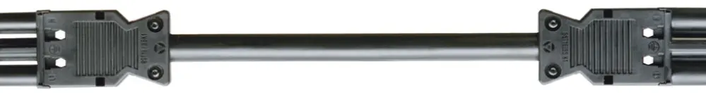 Rallonge Wieland GST18i3 3×2.5mm² 250V 20A 2m noir fiche-prise, Cca 