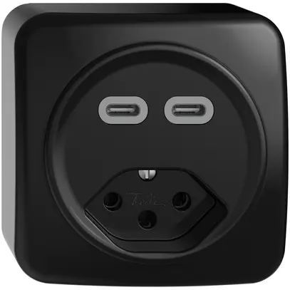 AP-USB-Ladesteckdose STANDARDdue SNAPFIX® USB C+C/T13 3A 230V AC sz 