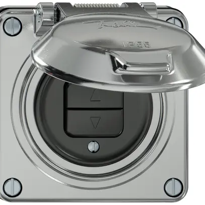 Interruttore tapparelle INC ELEMENT 1P 2 tasti c.coperchio alluminio 